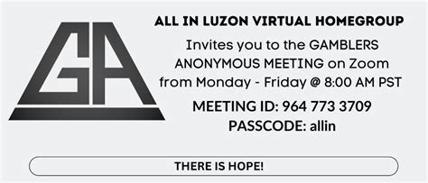 gamblers anonymous philippines meetings|GA MEETINGS PHILIPPINES .
